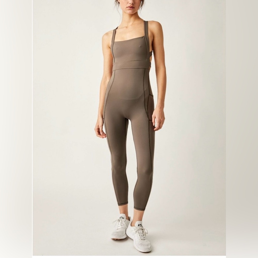 Free People Movement My High Onesie / Charcoal Brown